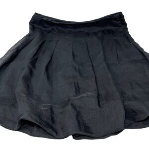 WHBM Women’s Black Pleated Bubble Balloon Skirt Size 8 Tencel Blend Lightweight